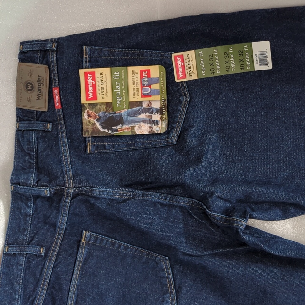 NWT Men's Wrangler Five Star Regular Fit Jeans Size 40 X 32 - Picture 3 of 4